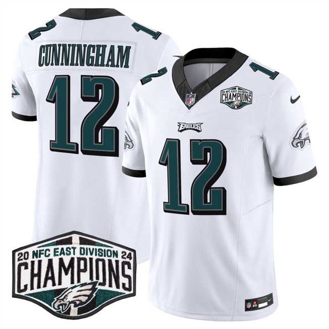 Men%27s Philadelphia Eagles #12 Randall Cunningham White 2024 NFC East Champions F.U.S.E. Vapor Untouchable Limited Stitched Jersey->philadelphia eagles->NFL Jersey